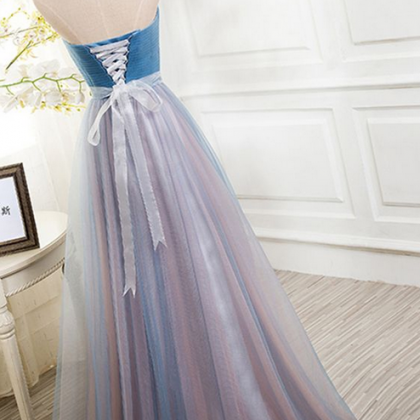 Charming Tulle Long Prom Dress Vintage Party..