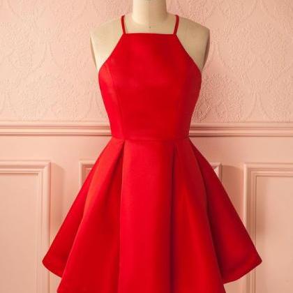 Simple A-line Homecoming Dresses Satin Cocktail..