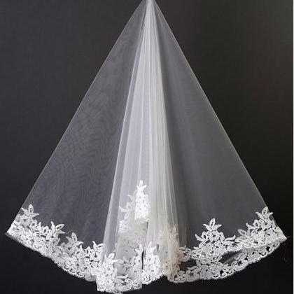 Elegant Ivory Tulle Ballet Wedding Veil Venice..
