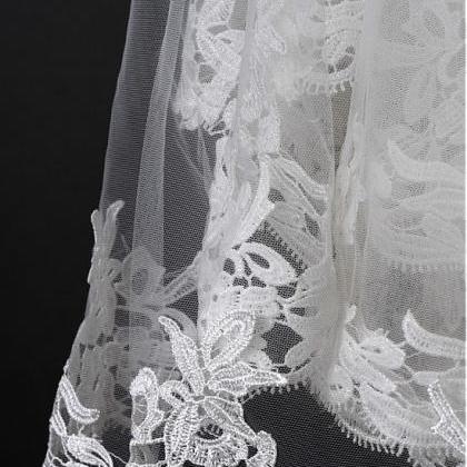 Elegant Ivory Tulle Ballet Wedding Veil Venice..