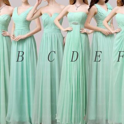 Bridesmaid Dresses, Mint Bridesmaid Dresses, Long..