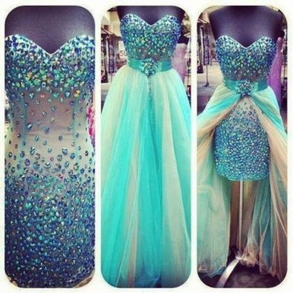 Sexy Colored Crystal Rhinestones Removable Skirt..