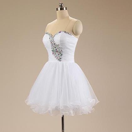 Elegant White Short Homecoming Dresses,2015 Sexy..