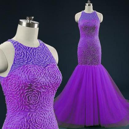 Vestido De Festa 2015 Real Pictures Purple Elegant..
