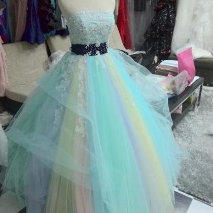 Fashion Rainbow Quinceanera Dresses For Sweeth 16..