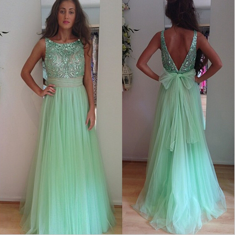 light green gown