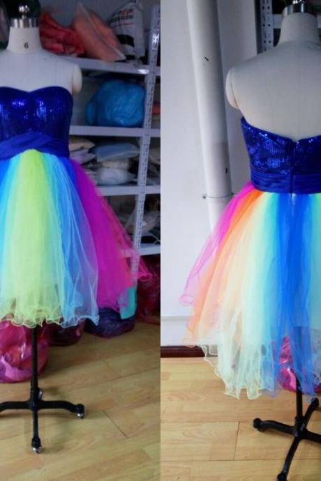 rainbow graduation dress