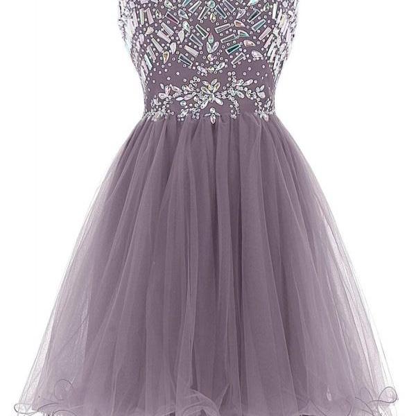 Beading Tulle Short Homecoming Dress Sweetheart Party Dress on Luulla